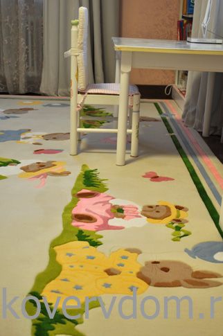 Детский ковер ручной работы Веселые Зверята