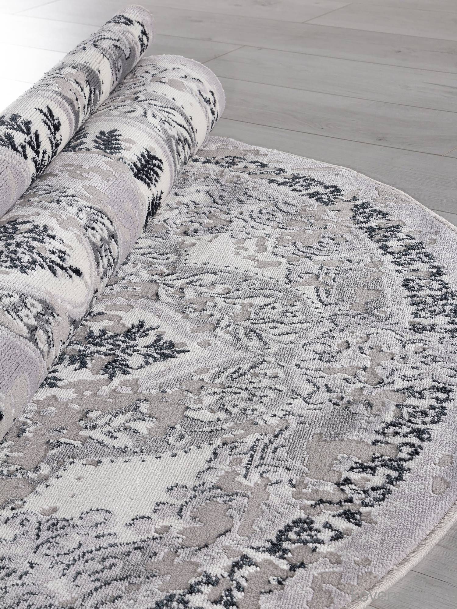 Ковер PALERMO F290 DARK GRAY Овал Ковер PALERMO F290 DARK GRAY Овал