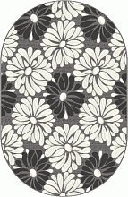 Ковер Графит 09-30841-37 ОВАЛ