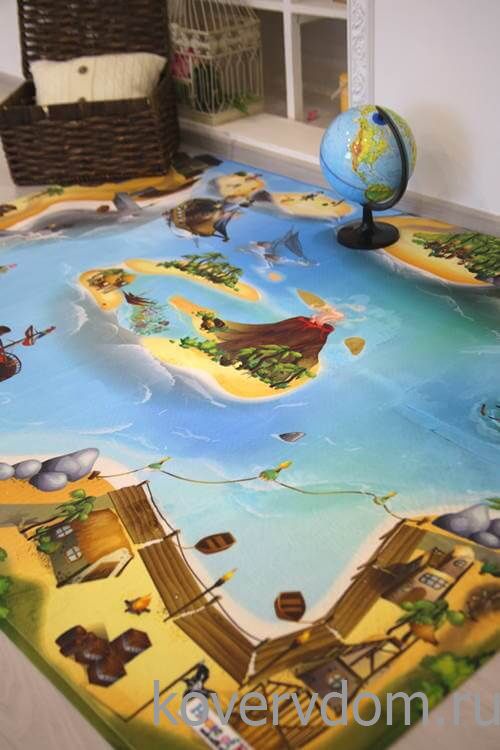 Детский развивающий 3D ковер Пираты Карибского Моря 86022 Детский развивающий 3D ковер Пираты Карибского Моря 86022