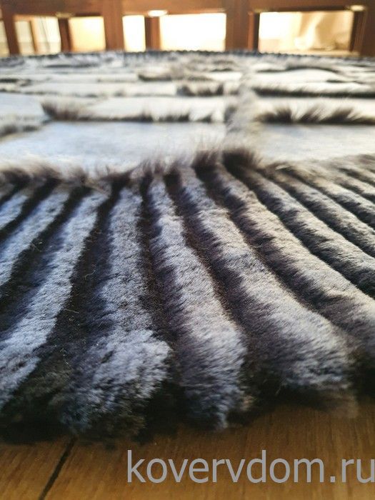 Ковер из натуральной овчины мутон KING MUTON K46 LINE T123 КРУГ