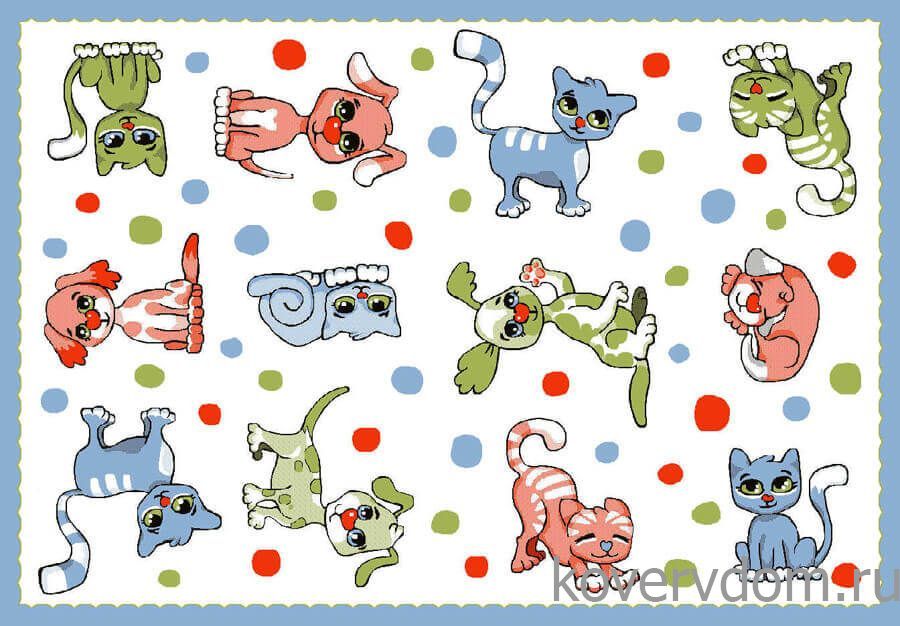 Детский развивающий ковер PTT Sorona JOYFUL KIDS CATS and DOGS Детский развивающий ковер PTT Sorona JOYFUL KIDS CATS and DOGS