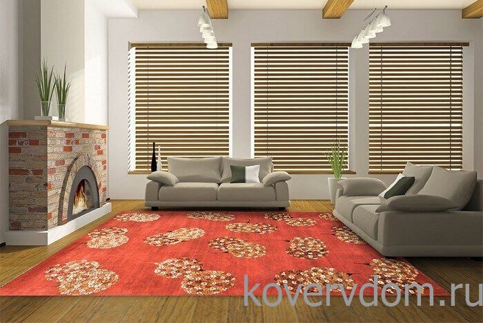 Ковер ручной работы из шелка и шерсти Silk-Wool CHA 28 Rust  Ковер ручной работы из шелка и шерсти Silk-Wool CHA 28 Rust