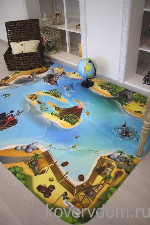 Детский развивающий 3D ковер Пираты Карибского Моря 86022 Детский развивающий 3D ковер Пираты Карибского Моря 86022