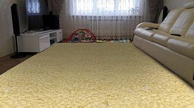 Пушистый овальный тканое однотонное бежевое ковровое покрытие