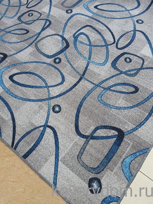 Ковер-палас  АБСТРАКЦИЯ 980-47 серо-синий 