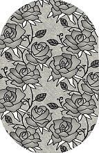 Ковер с цветами Графит 30763-37 ОВАЛ