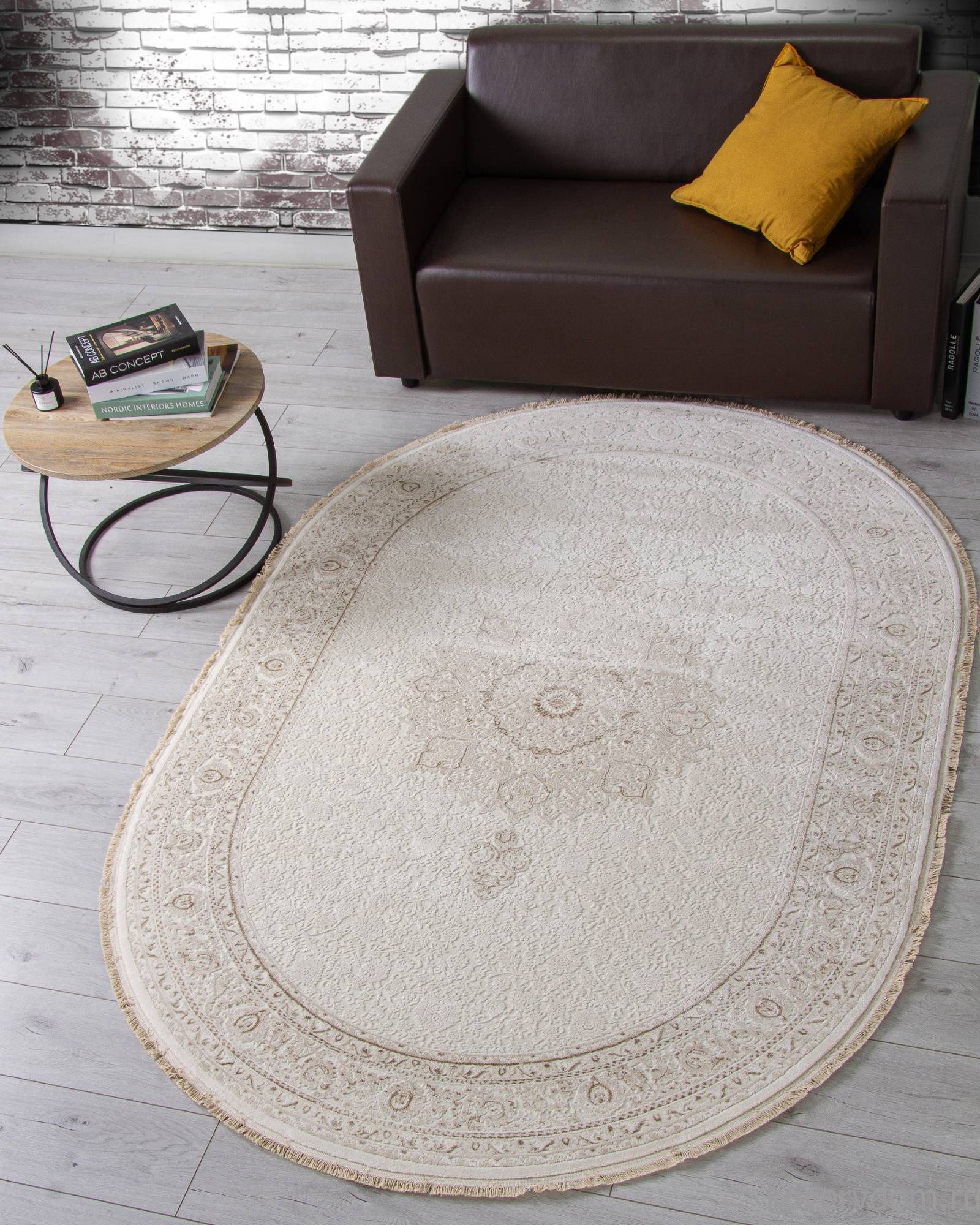 Ковер Jasmine 35901Y CREAM / CREAM Овал