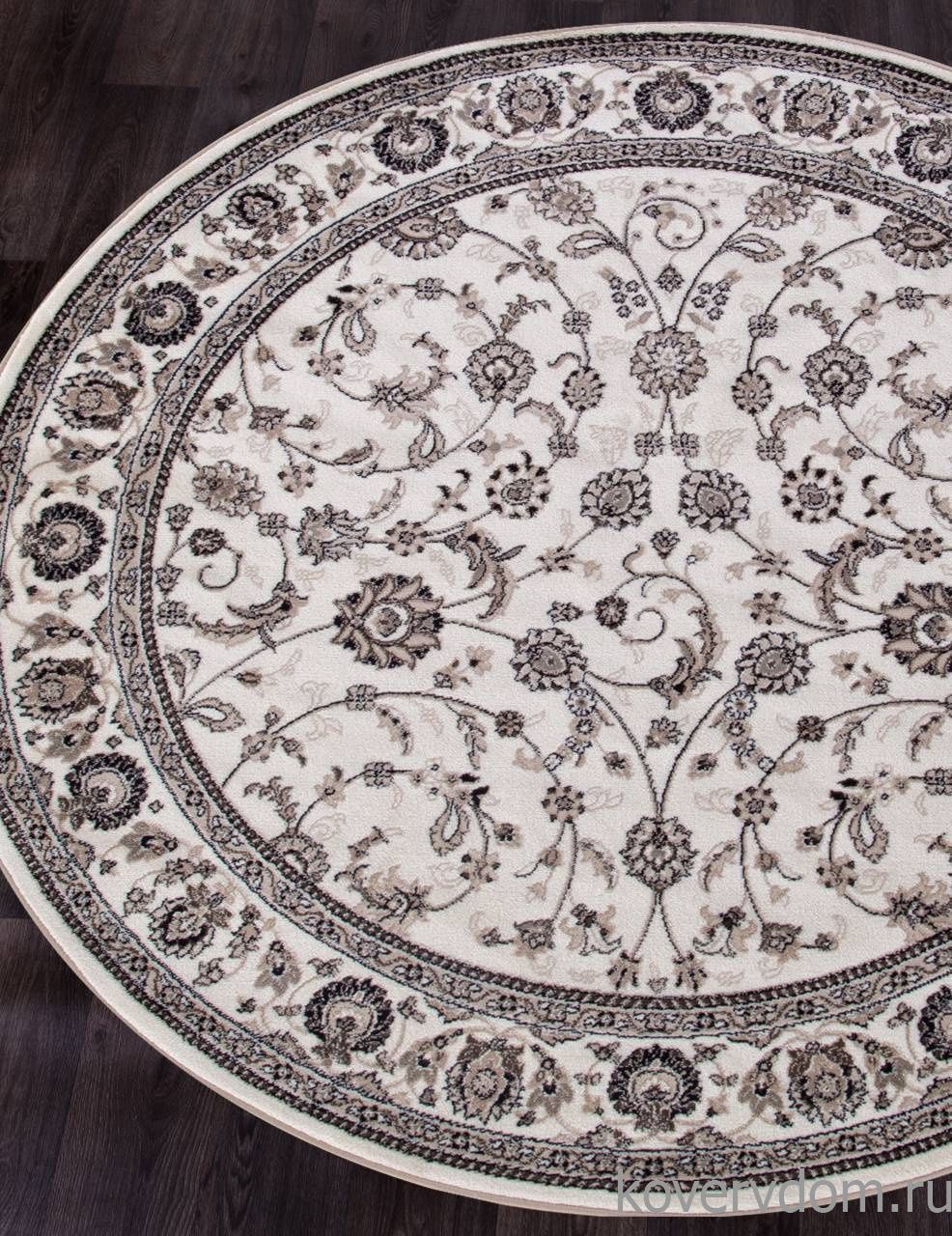 Ковер VALENCIA DELUXE D251 CREAM-BROWN Круг