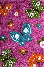 Ковер фиолетовый для детей Бабочки FANTASY 12006-170