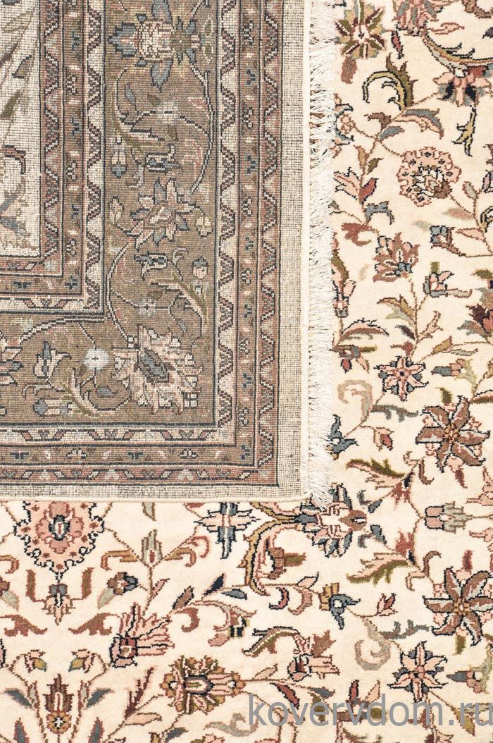 Ковер ручной работы 100% шерсть Kashan 7-52 Creme Brown 