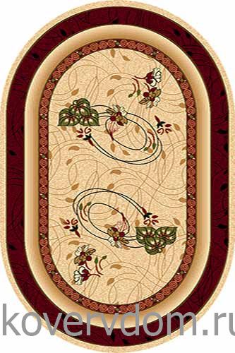 Ковер VALENCIA D100 CREAM-RED Овал