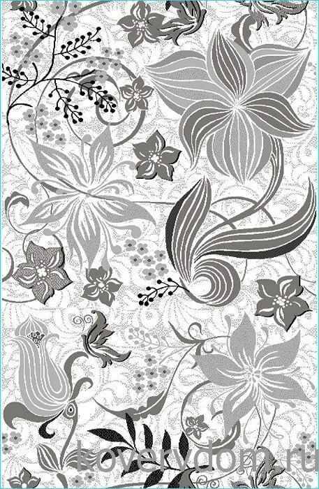 Ковер с цветами Графит 30762-26