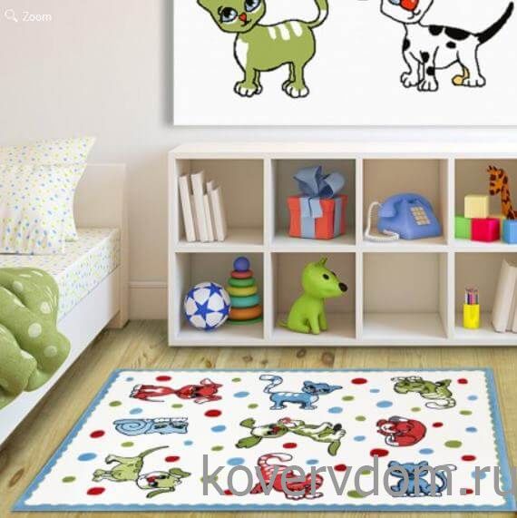 Детский развивающий ковер PTT Sorona JOYFUL KIDS CATS and DOGS Детский развивающий ковер PTT Sorona JOYFUL KIDS CATS and DOGS