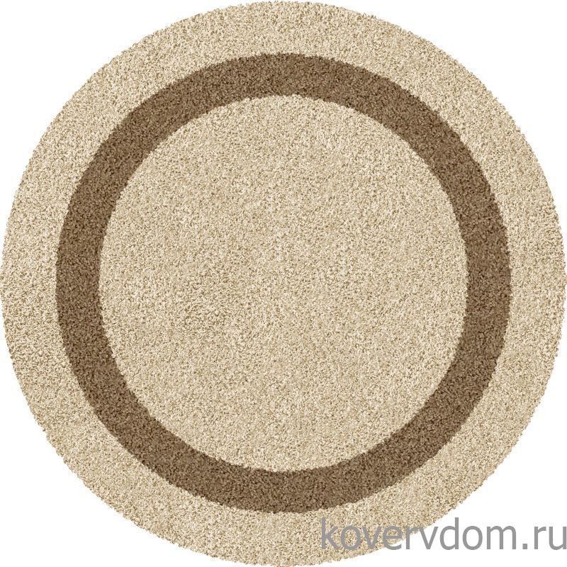 Ковер фризе JAZZY LOCO vanilla  КРУГ  Ковер фризе JAZZY LOCO vanilla  КРУГ